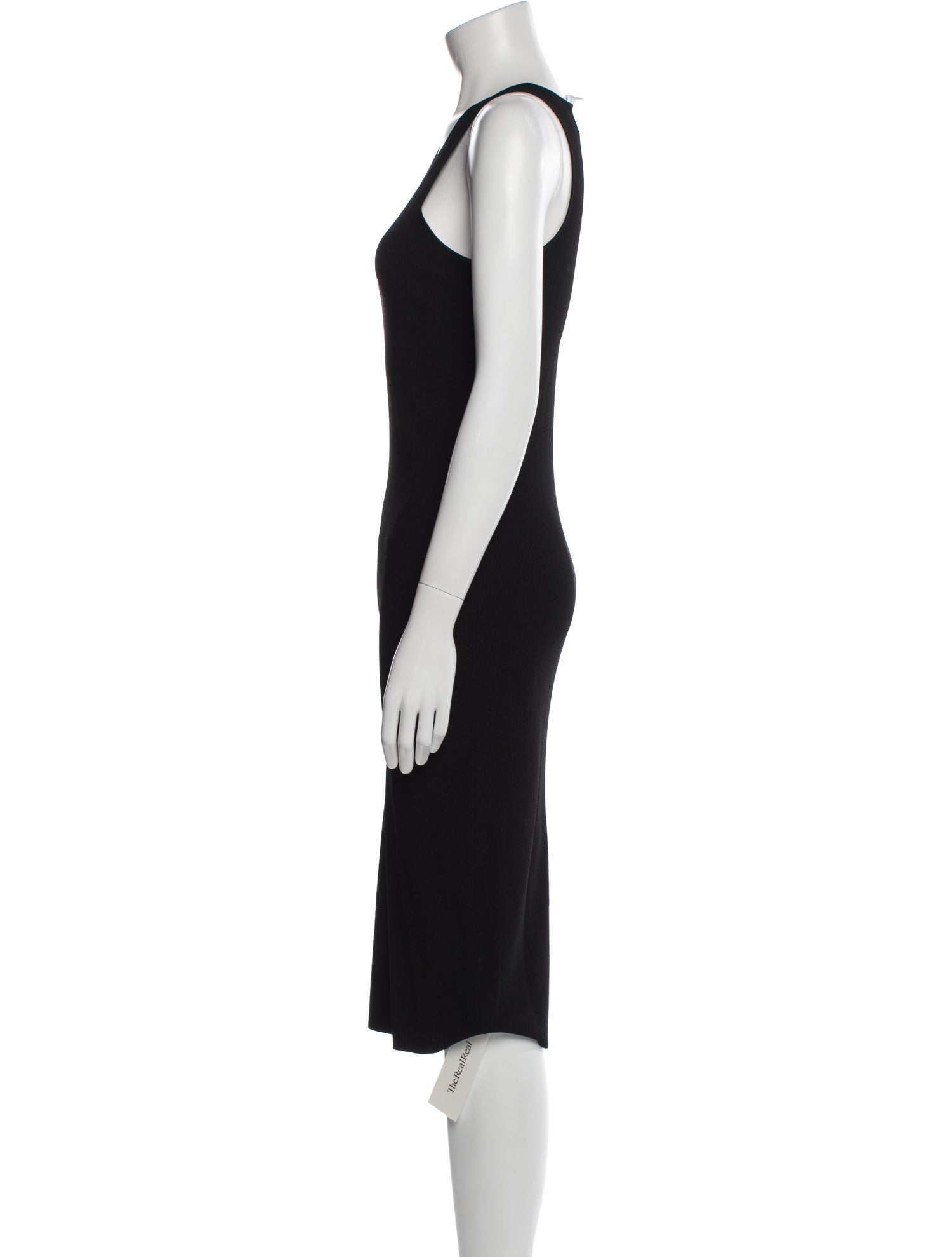 Helmut Lang Scoop Neck Midi Length Dress