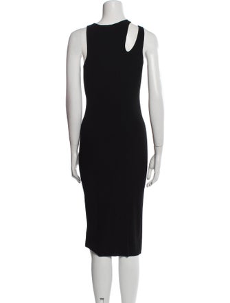 Helmut Lang Scoop Neck Midi Length Dress