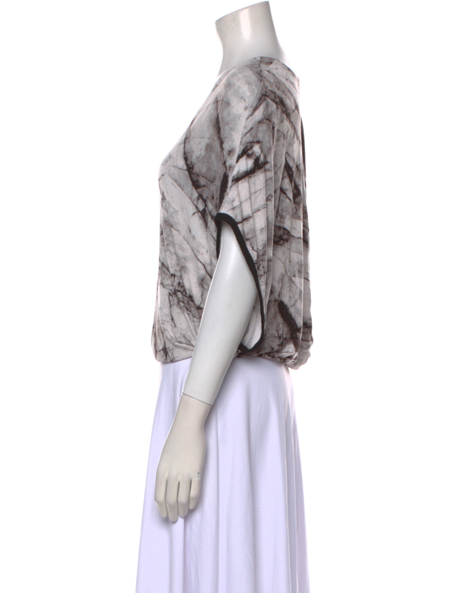 Helmut Lang Printed V-Neck Top