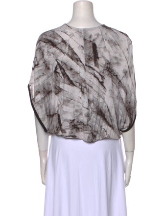 Helmut Lang Printed V-Neck Top