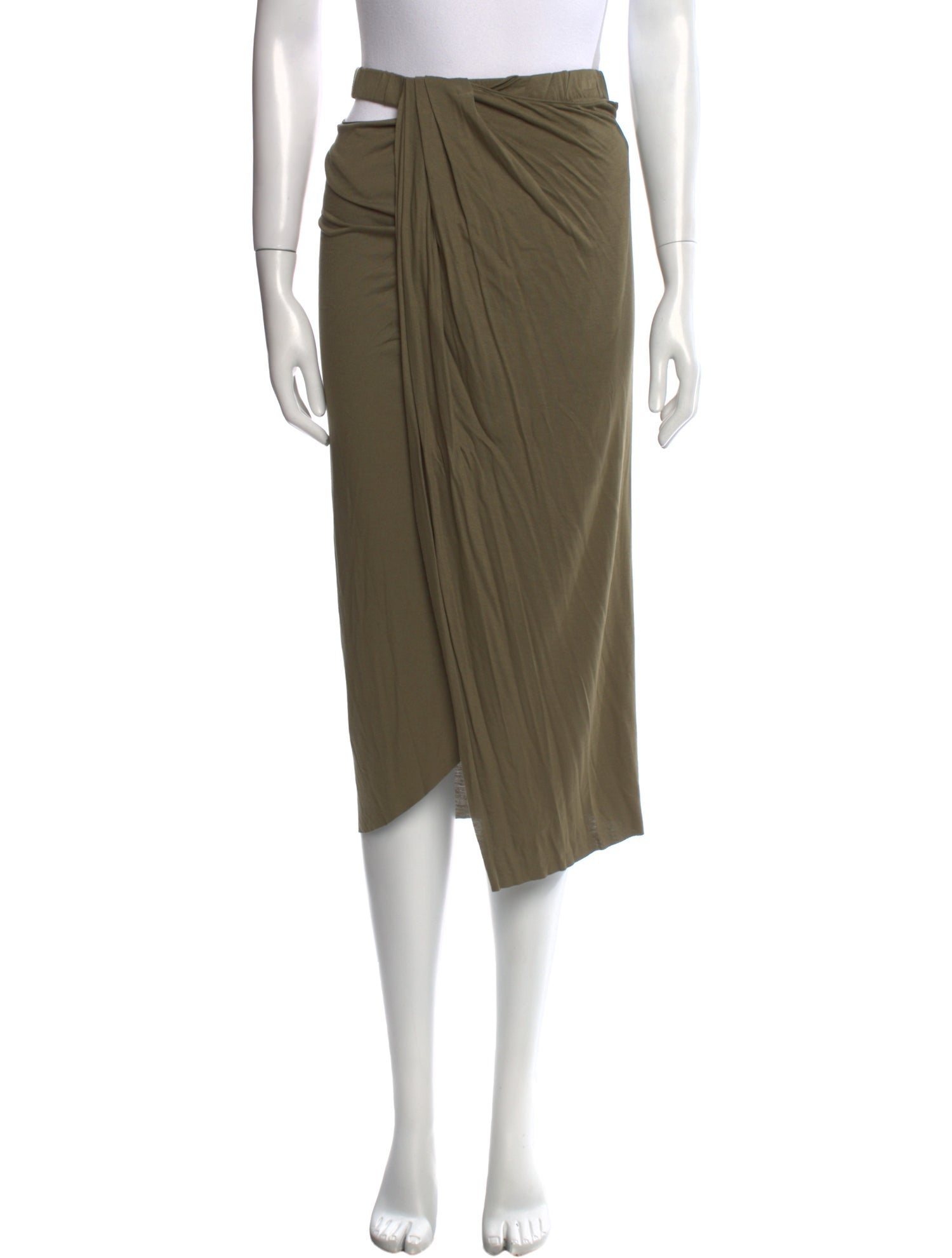 Helmut Lang Cutout Accent Midi Length Skirt