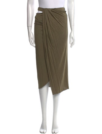 Helmut Lang Cutout Accent Midi Length Skirt