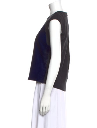 Helmut Lang Calf Leather Crew Neck Top