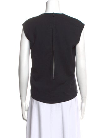 Helmut Lang Calf Leather Crew Neck Top