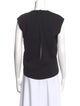 Helmut Lang Calf Leather Crew Neck Top