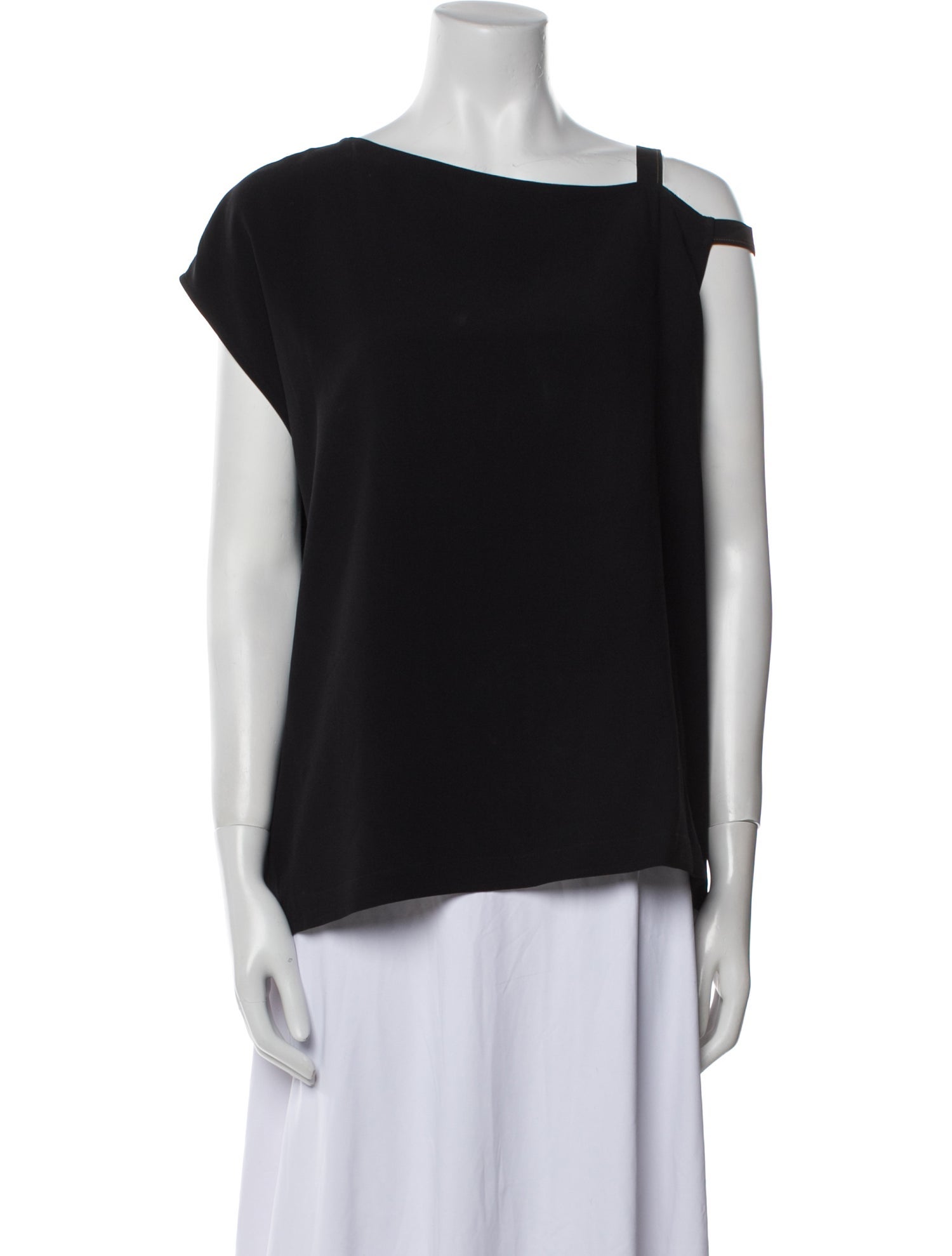 Helmut Lang Bateau Neckline Short Sleeve Top