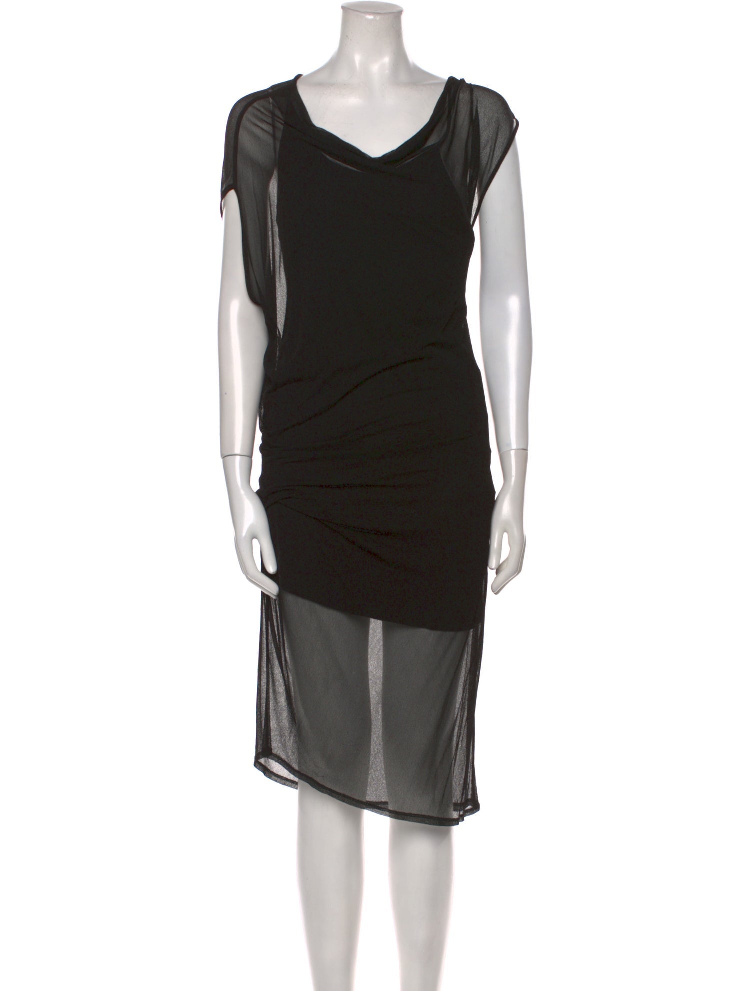 Helmut Lang Cowl Neck Knee-Length Dress