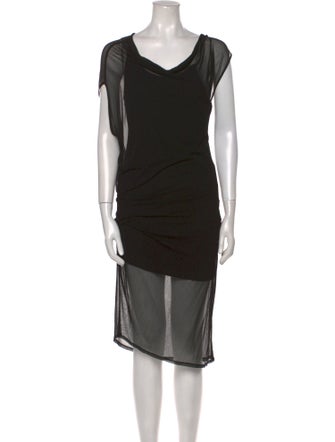 Helmut Lang Cowl Neck Knee-Length Dress
