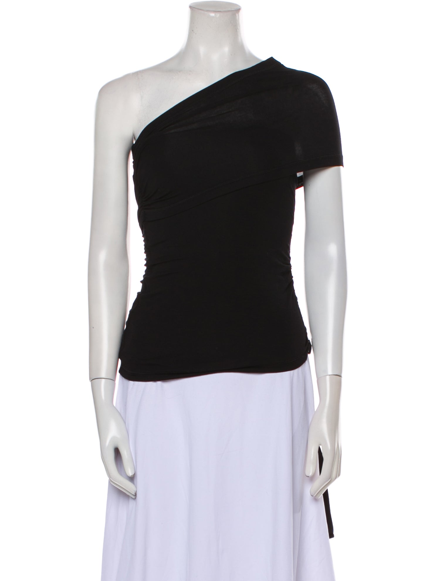 Helmut Lang One-Shoulder Short Sleeve Top w/ Tags