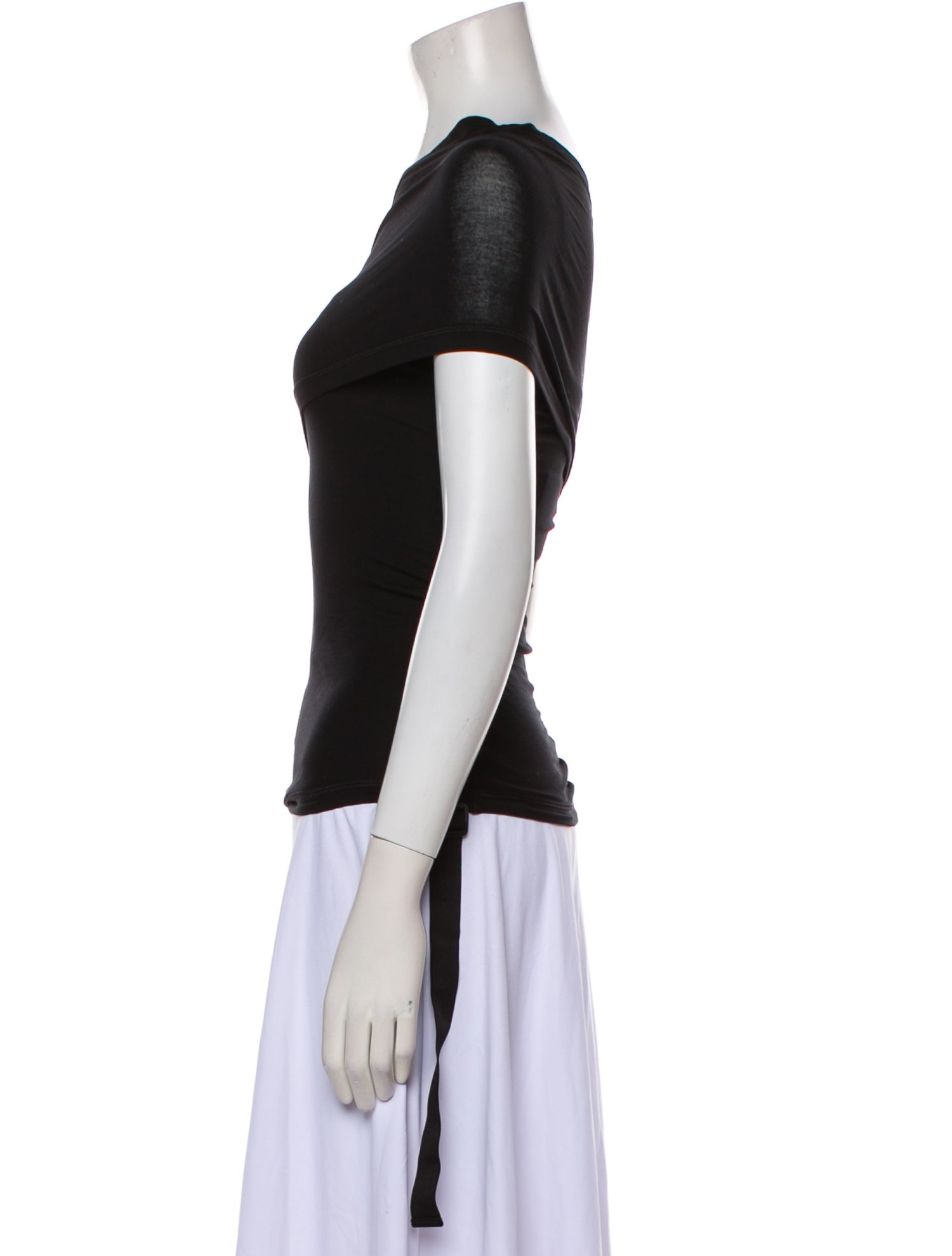 Helmut Lang One-Shoulder Short Sleeve Top w/ Tags