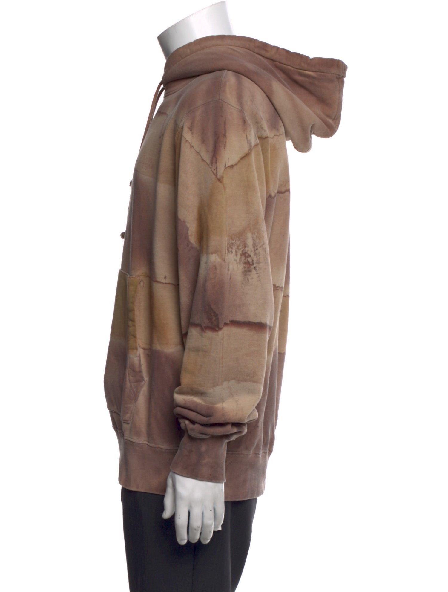 Helmut Lang Colorblock Pattern Crew Neck Hoodie