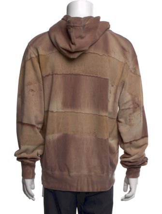 Helmut Lang Colorblock Pattern Crew Neck Hoodie