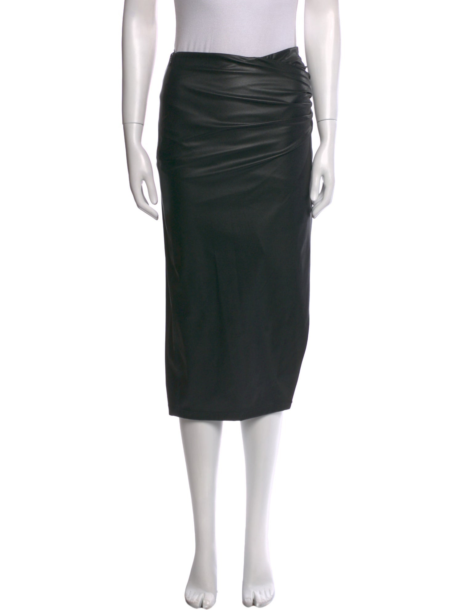 Helmut Lang Pleated Accents Knee-Length Skirt