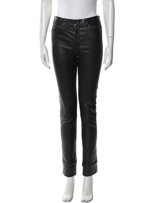 Helmut Lang Lamb Leather Skinny Leg Pants