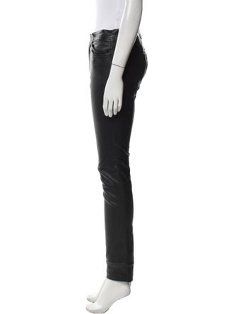 Helmut Lang Lamb Leather Skinny Leg Pants