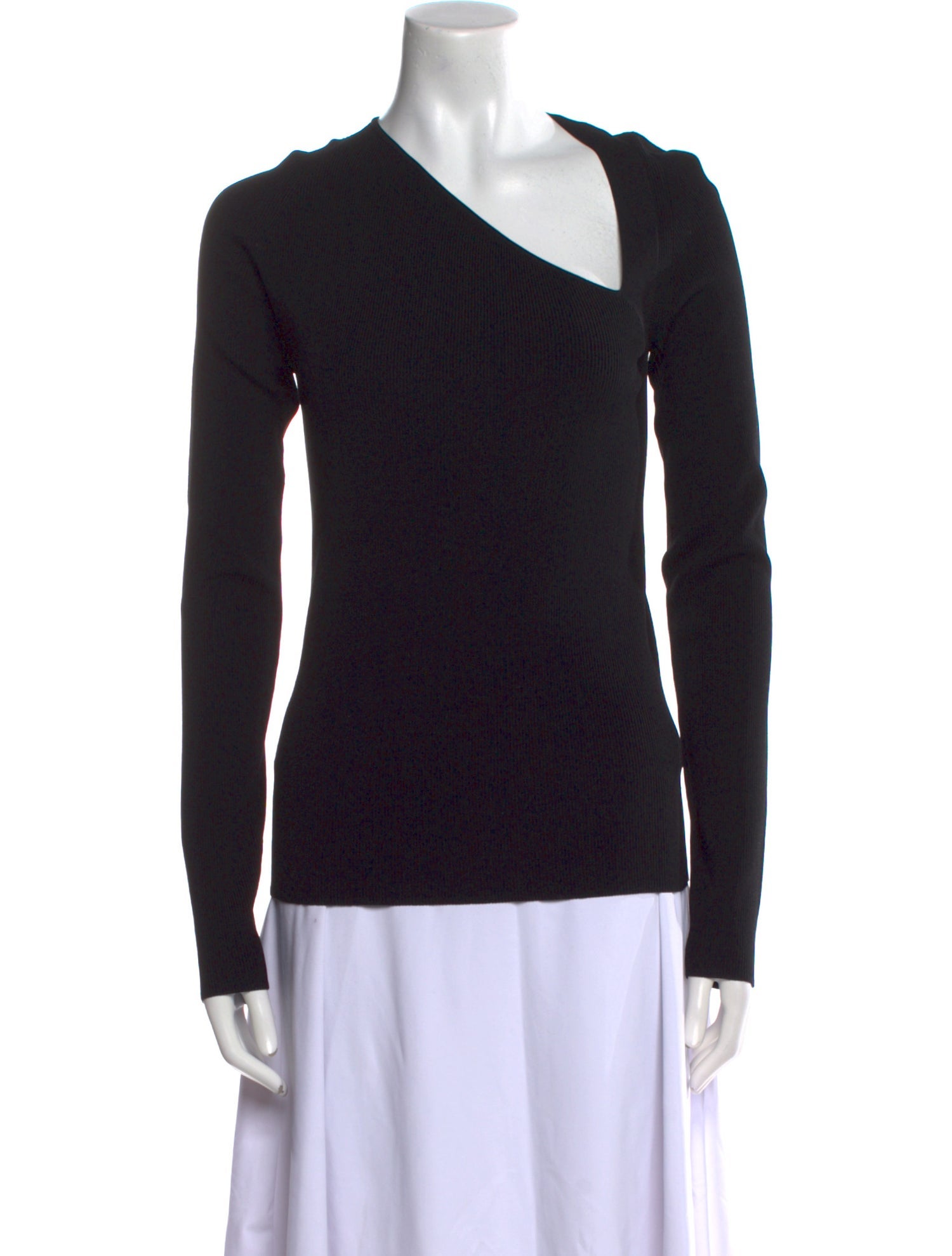 Helmut Lang One-Shoulder Long Sleeve Top