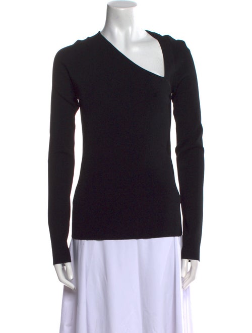 Helmut Lang One-Shoulder Long Sleeve Top