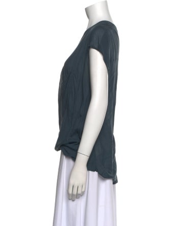 Helmut Lang V-Neck Short Sleeve Blouse