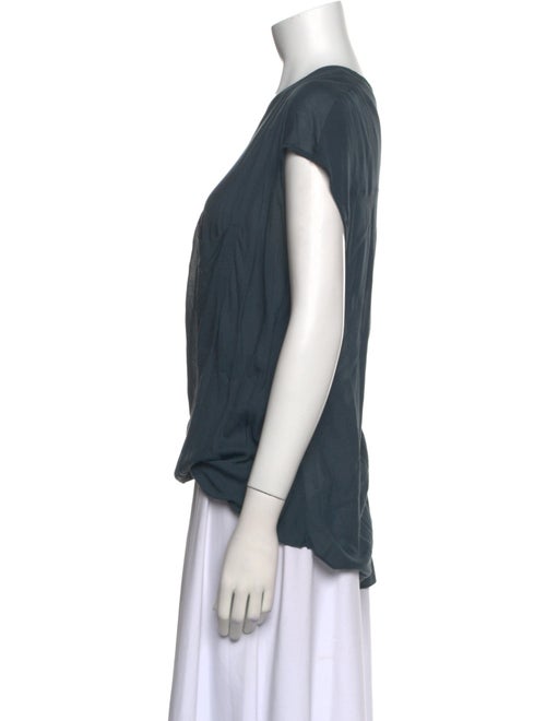 Helmut Lang V-Neck Short Sleeve Blouse