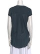 Helmut Lang V-Neck Short Sleeve Blouse
