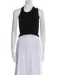 Helmut Lang Crew Neck Sleeveless Crop Top