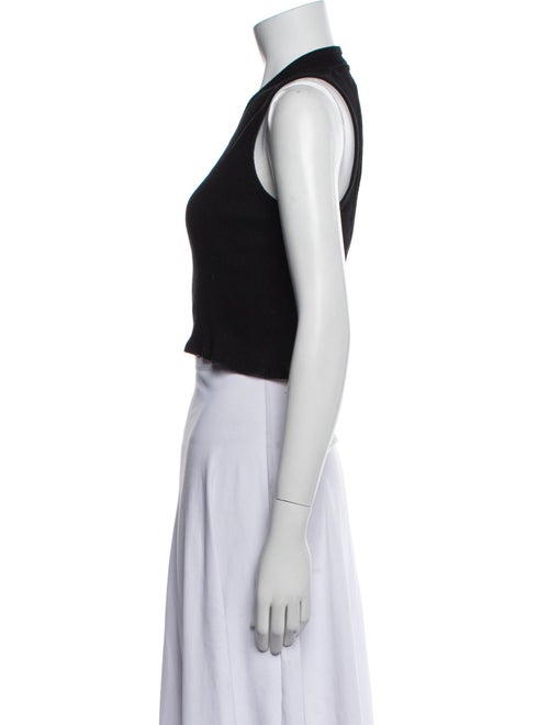Helmut Lang Crew Neck Sleeveless Crop Top