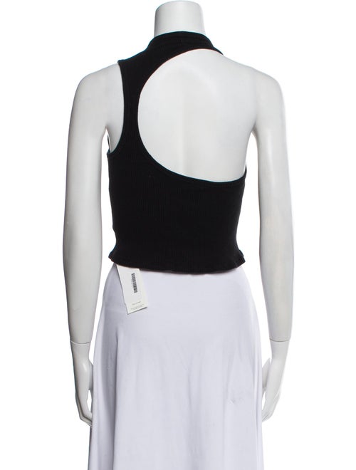 Helmut Lang Crew Neck Sleeveless Crop Top