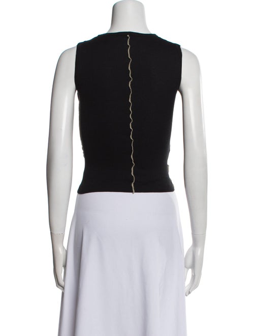 Helmut Lang Crew Neck Sleeveless Crop Top