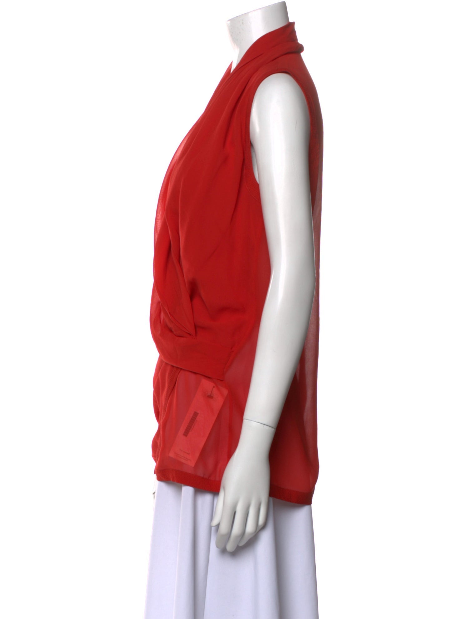 Helmut Lang Silk Cowl Neck Blouse