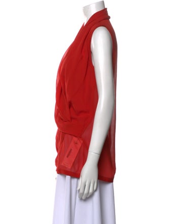 Helmut Lang Silk Cowl Neck Blouse