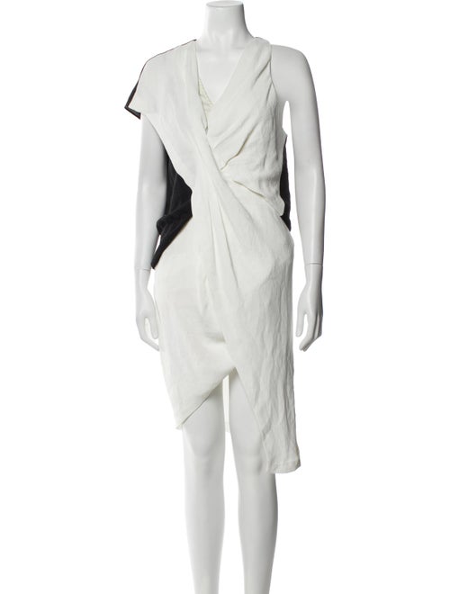 Helmut Lang V-Neck Knee-Length Dress