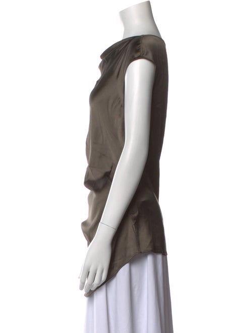 Helmut Lang Silk Cowl Neck Tunic