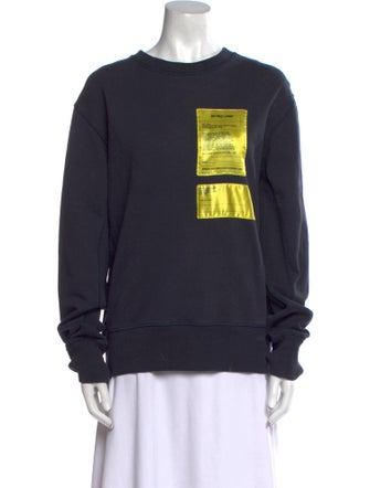 Helmut Lang Graphic Print Crew Neck Sweatshirt