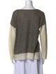 Helmut Lang Colorblock Pattern Bateau Neckline Sweater