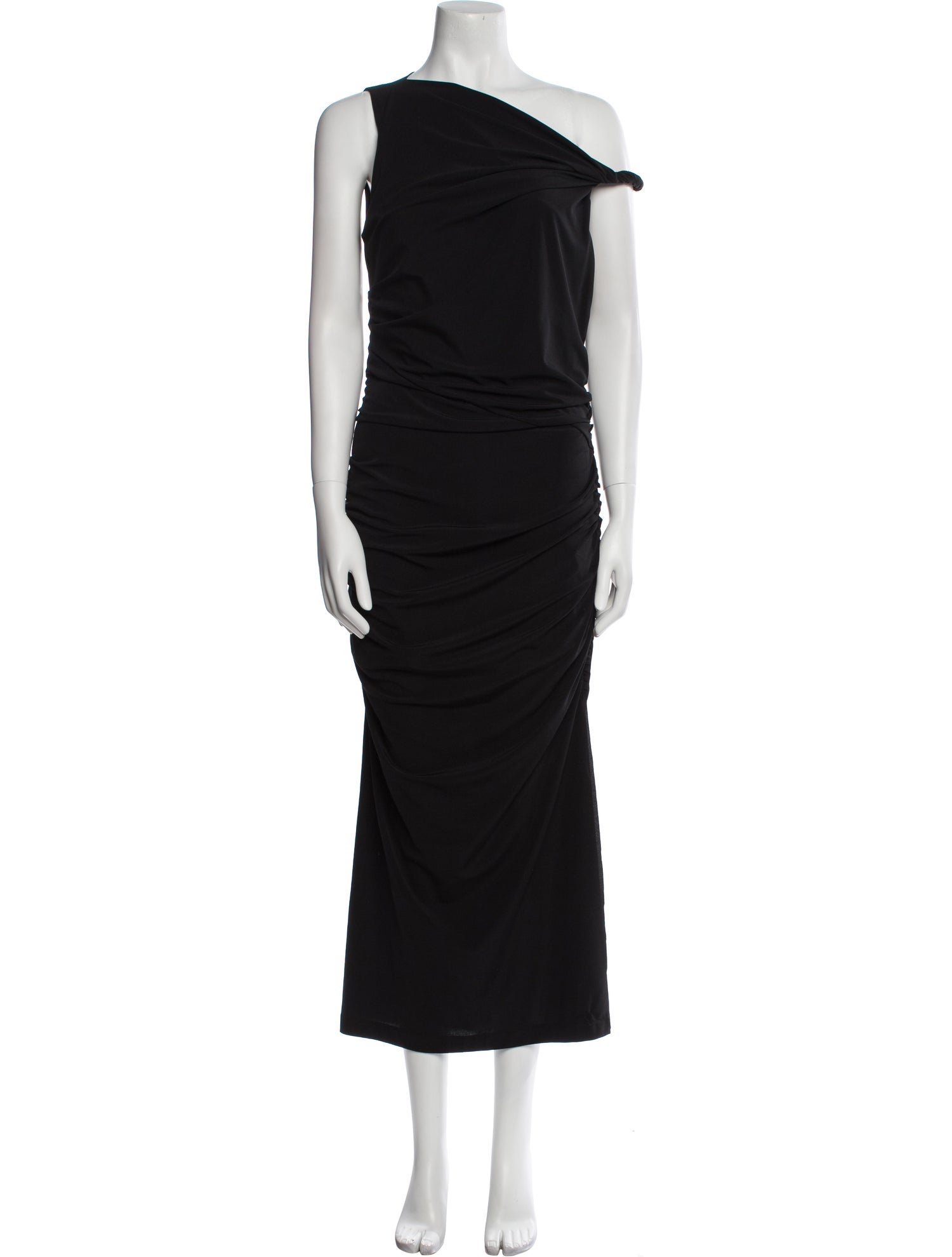 Helmut Lang One-Shoulder Midi Length Dress