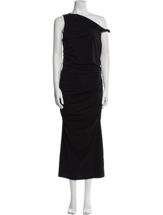 Helmut Lang One-Shoulder Midi Length Dress