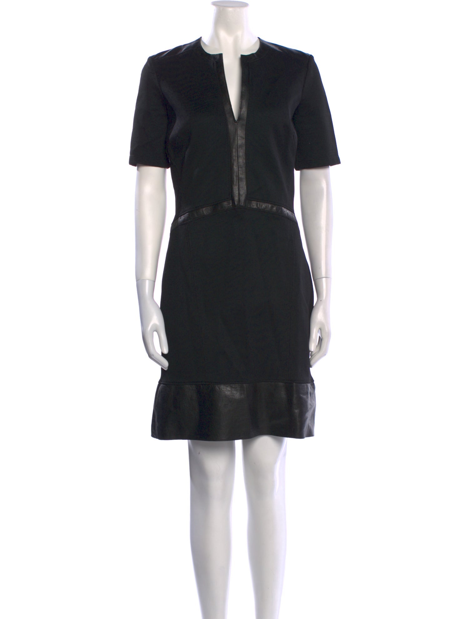Helmut Lang V-Neck Knee-Length Dress