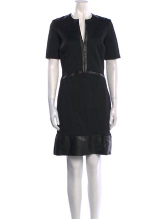 Helmut Lang V-Neck Knee-Length Dress