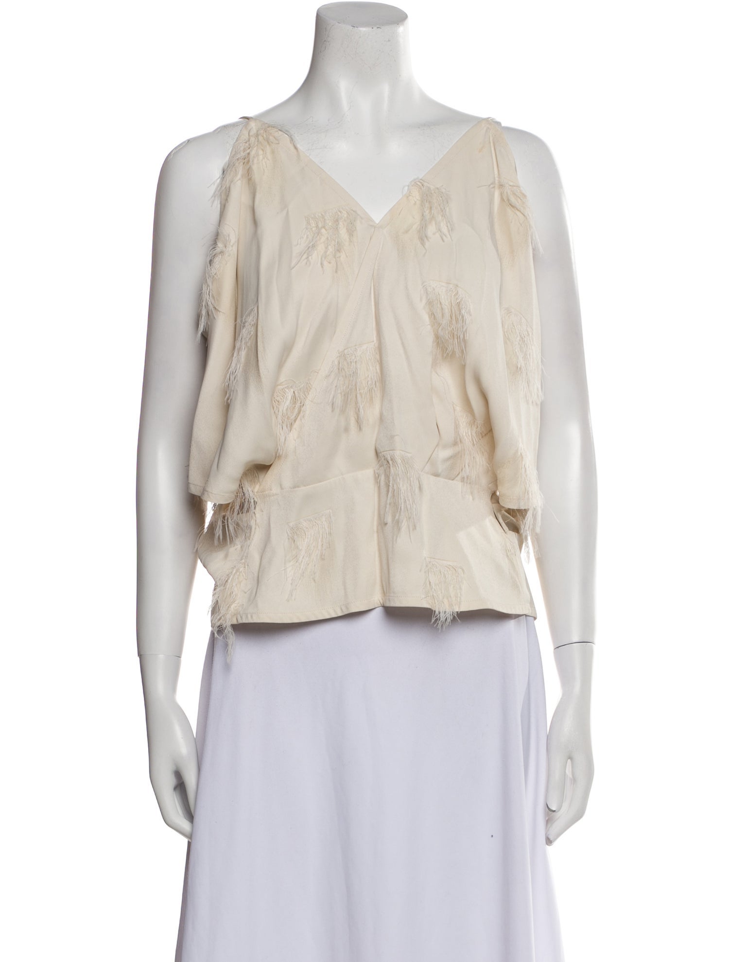 Helmut Lang V-Neck Sleeveless Crop Top