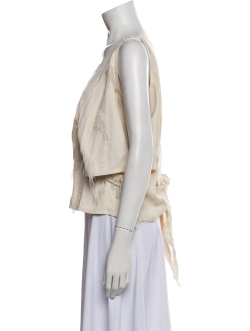 Helmut Lang V-Neck Sleeveless Crop Top