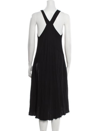 Helmut Lang Scoop Neck Knee-Length Dress