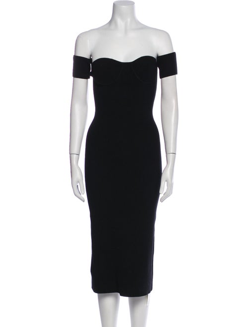 Helmut Lang Off-The-Shoulder Knee-Length Dress