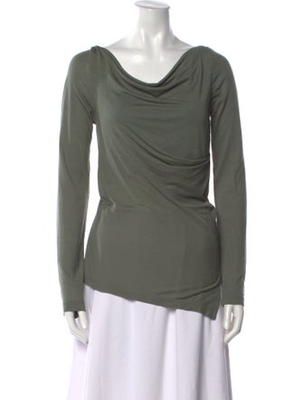 Helmut Lang Cowl Neck Long Sleeve Top