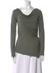 Helmut Lang Cowl Neck Long Sleeve Top