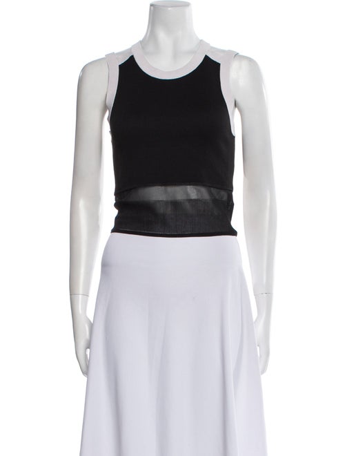 Helmut Lang Nylon Scoop Neck Crop Top