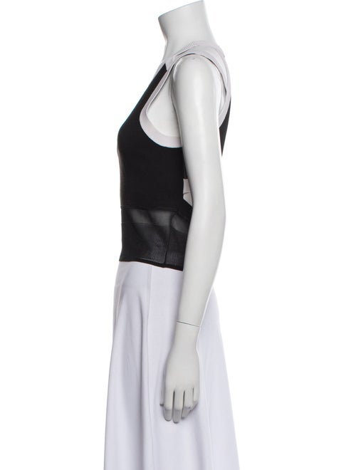 Helmut Lang Nylon Scoop Neck Crop Top