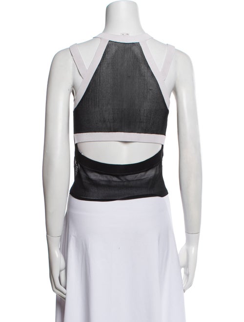 Helmut Lang Nylon Scoop Neck Crop Top