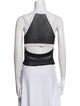 Helmut Lang Nylon Scoop Neck Crop Top