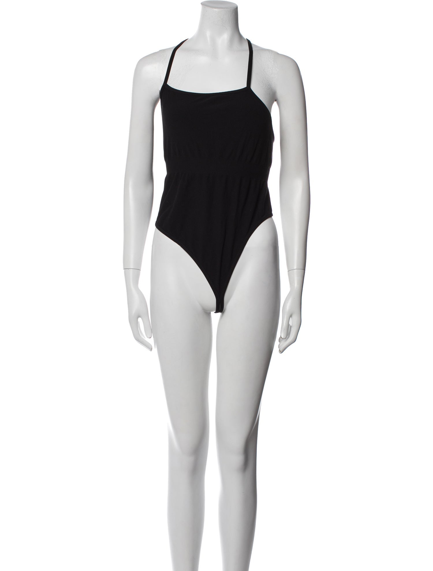 Helmut Lang Nylon Square Neckline Bodysuit