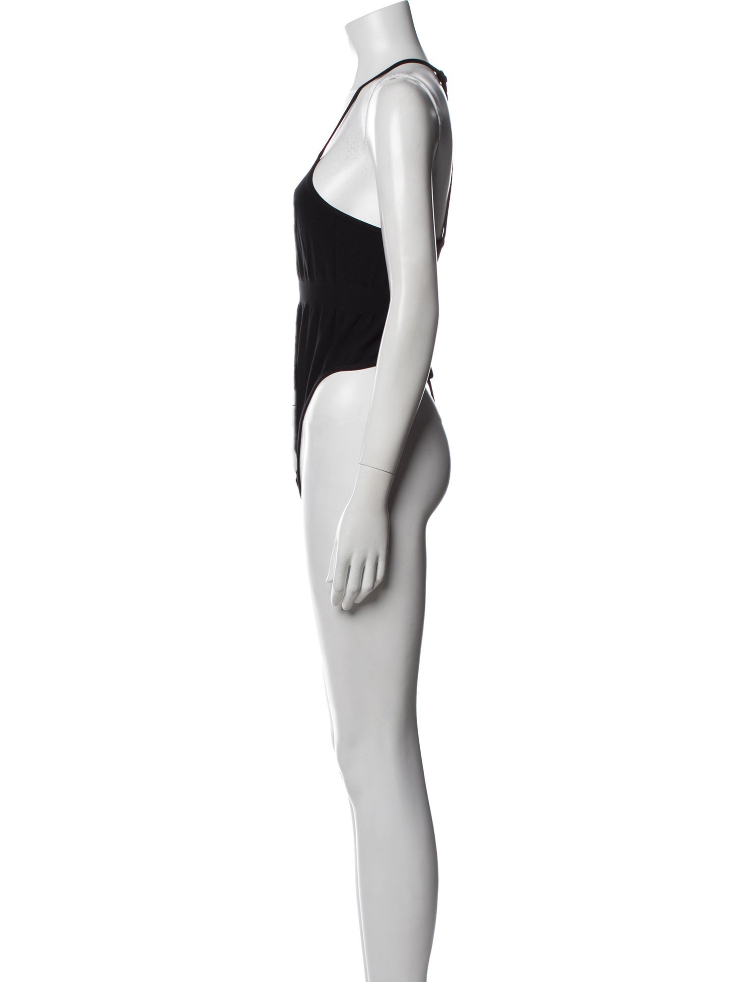 Helmut Lang Nylon Square Neckline Bodysuit